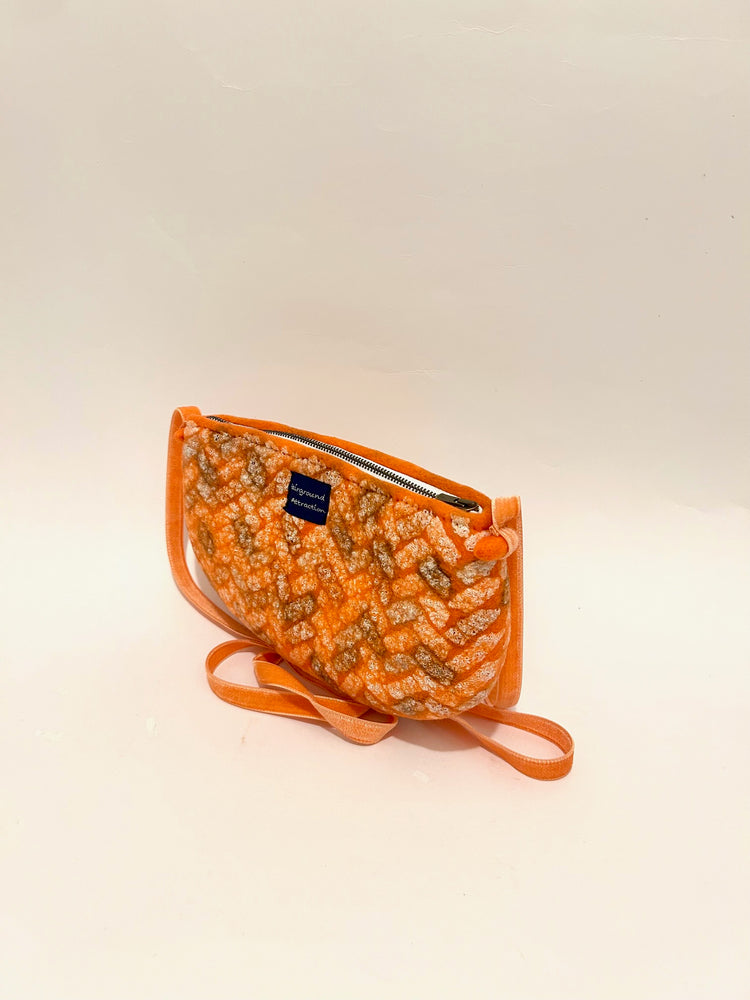 ファスナー付サコッシュ basketry/杉綾ヘリンボーン