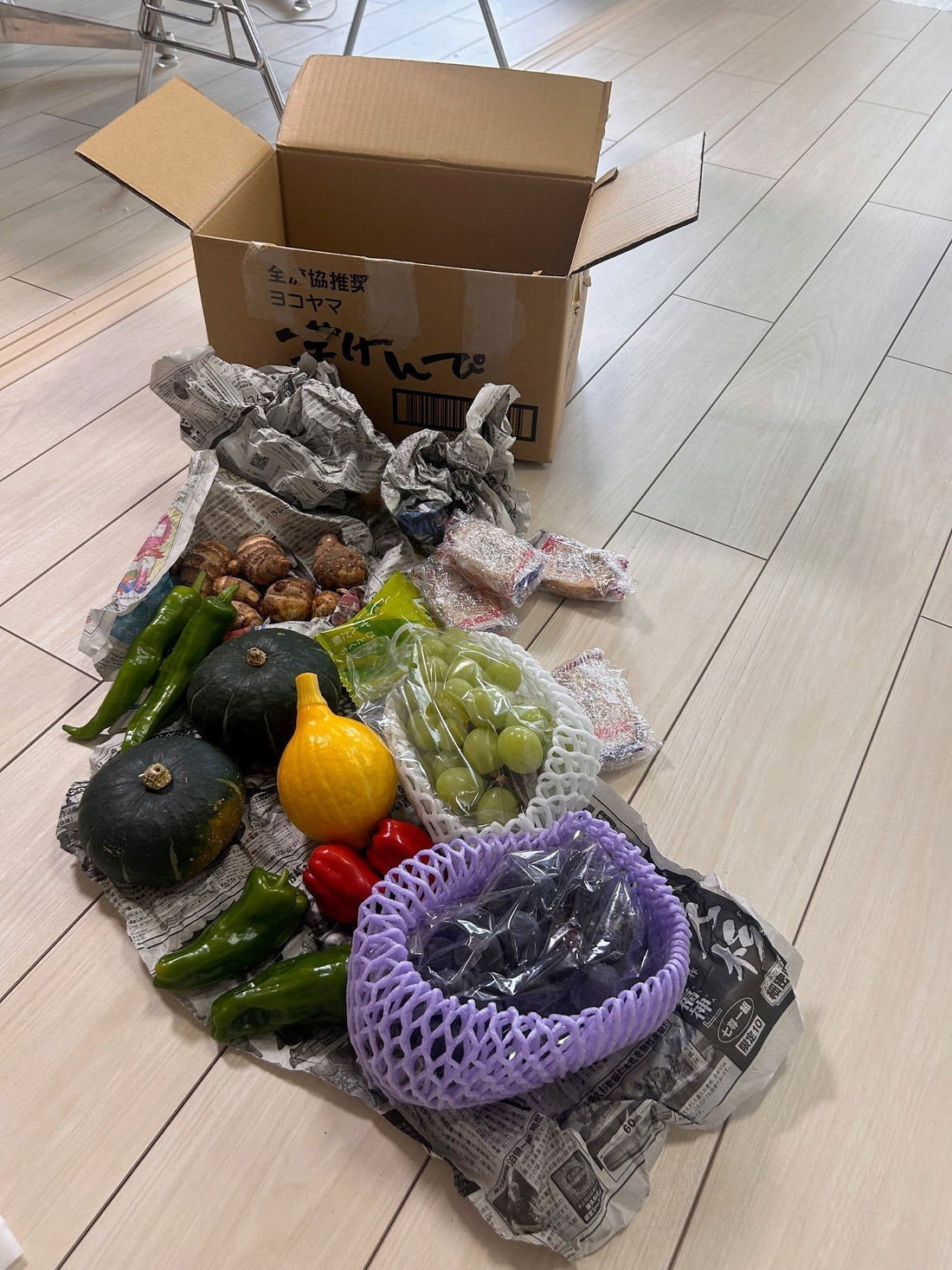 実家から食材が届きました♪